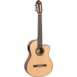 Valencia Elektro Klasik Gitar, Cutaway, 4/4, Naturel Mat - Görsel 2