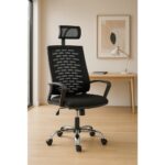 Arji Ev ve Ofis Çalışma Sandalyesi Bilgisayar Koltuğu - Siyah