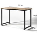 Mebars Çalışma Masası Bilgisayar Masası Ofis Masası - 120X60 - Meşe - Görsel 4