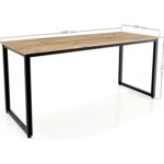 Ceramical MS1 Metal Ayaklı Çalışma Masası - 160cm - Çam - Görsel 6