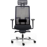 Nurus Me Too Çalışma Sandalyesi - Başlıklı - Siyah - Alüminyum Ayak