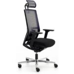 Nurus Me Too Çalışma Sandalyesi - Başlıklı - Siyah - Alüminyum Ayak - Görsel 2