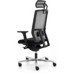 Nurus Me Too Çalışma Sandalyesi - Başlıklı - Siyah - Alüminyum Ayak - Görsel 6