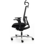 Nurus Me Too Çalışma Sandalyesi - Başlıklı - Siyah - Alüminyum Ayak - Görsel 7