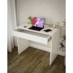 Delta Dizayn 1 Çekmeceli Çalışma / Makyaj Masası – Beyaz, E1 Suntalam, Teleskopik Raylı