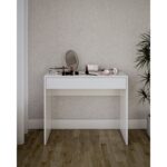 Delta Dizayn 1 Çekmeceli Çalışma / Makyaj Masası – Beyaz, E1 Suntalam, Teleskopik Raylı - Görsel 6