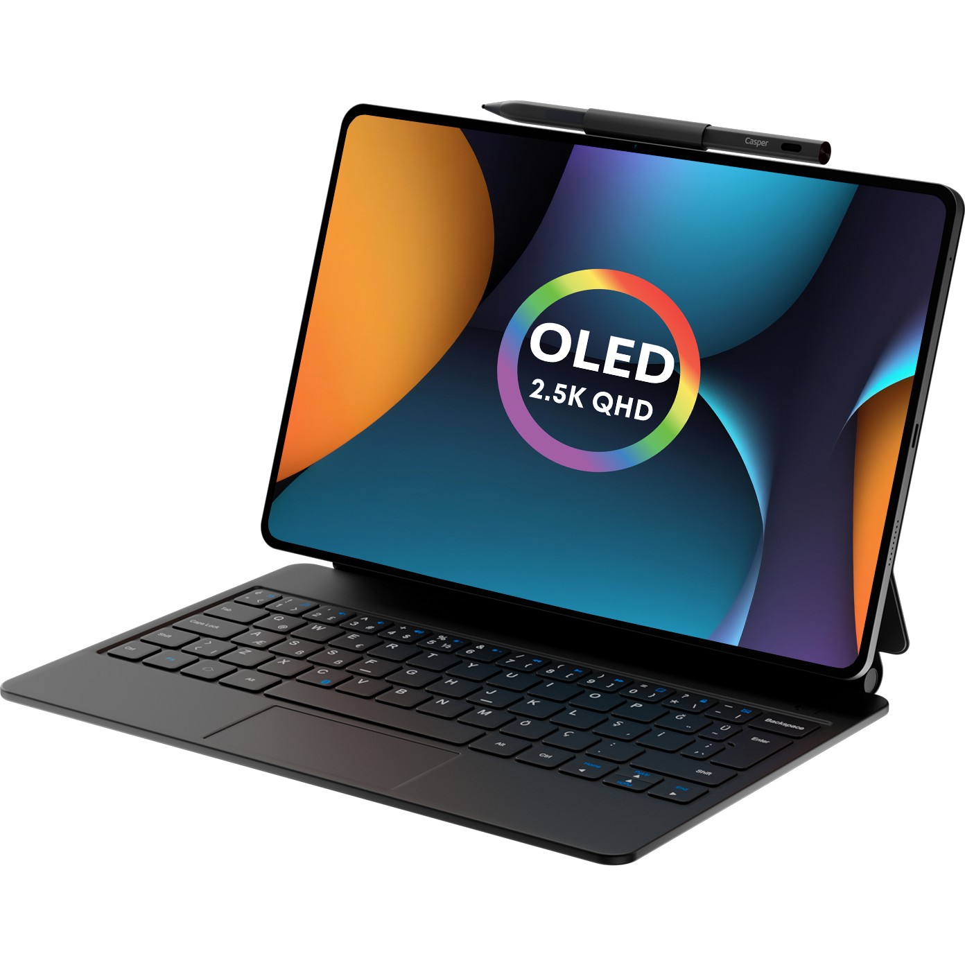 110001139211468.jpg CASPER PAD H10 Pro 12.6" OLED Tablet 8GB RAM 256GB + Casper H10 Pro Klavyeli Tablet Kılıfı + Prestige Kalem - Görsel 1