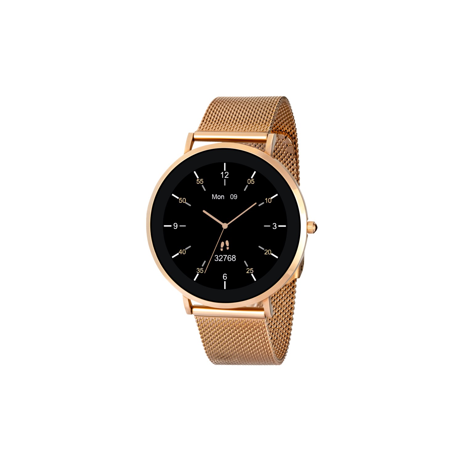 110001161963709.jpg Fro LW43 Gold Kasa 43 mm Gold Çelik Hasır Kordon Akıllı Saat - Görsel 1