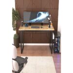 Pratico Mobilya Metal Ayaklı Çalışma Masası Atlantik Çam - 150 cm - Görsel 2