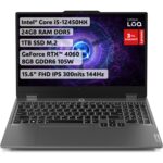 Lenovo LOQ Intel Core i5 12450HX 24GB 512GB SSD RTX4060 Freedos 15.6" FHD 144Hz Taşınabilir Bilgisayar 83GS00PPTR