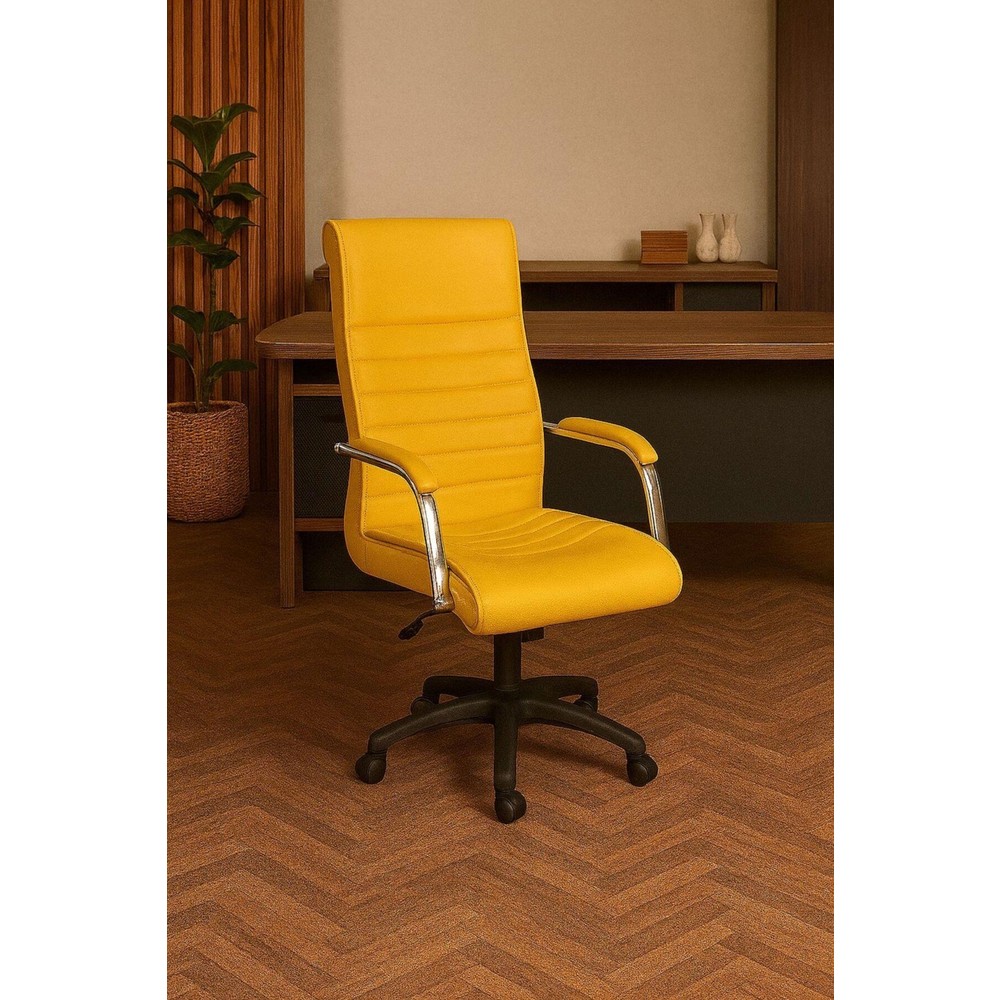 110001171782753.jpg Sadık Ofis Staryo Sarı Bilgisayar Koltuğu – Ergonomik Bel Destekli, Ayarlanabilir Yükseklikli - Görsel 1