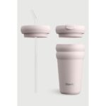 Stevig 3 Bubble Two-Cap Straw Tumbler Çelik Termos 600 ml Soft Quartz ST-248 - Görsel 4
