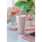 Stevig 3 Bubble Two-Cap Straw Tumbler Çelik Termos 600 ml Soft Quartz ST-248 - Görsel 6