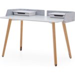 Nurus Renee Wood Çalışma Masası - Keçeli ve Aksesuarlı