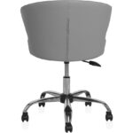 Seduna Koket Gri Deri Çalışma Koltuğu - Ofis Koltuğu - Personel Koltuğu - Görsel 4